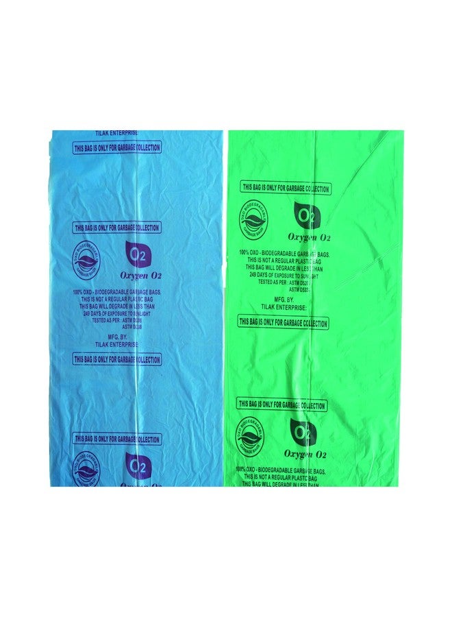 O2 Dustbin Bags Biodegradable For Kitchen, Office, Large Size (Green, 24" X 32", 06 Roll = 90 Bag)(Garbage Bags/Trash bags) - Image 2